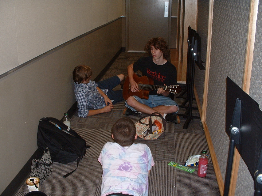 Student Musicians Between Workshops